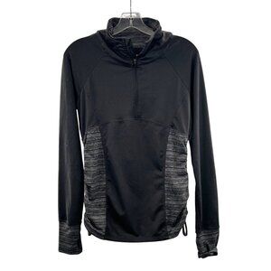 Penn Women's 1/4 Zip Pullover Active Top Ruched Sides Gray Size Medium